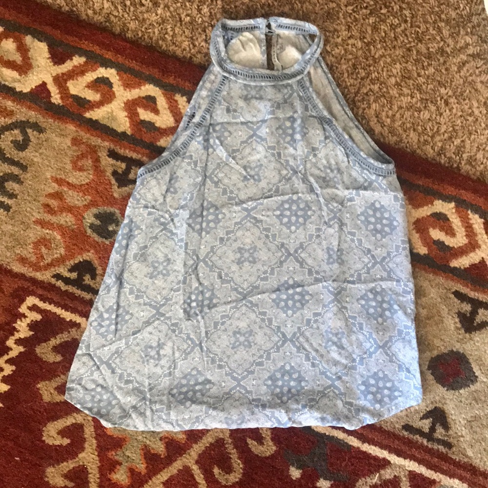 Light blue halter tank top